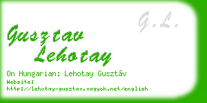 gusztav lehotay business card